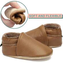 ¡RecomendadoBotines de piel genuino para bebé, suela suave, zapatos de caminar para niños pequeños, flexibles y transpirables para primeros caminantes, niños y niñas¡Top de Temporada - Verde oscuro - Ver 6