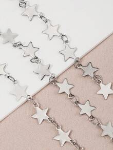 1米厚金色不锈钢五角星链，适合DIY制作项链和手链等首饰。 - 不銹鋼鏈條 - 查看 6