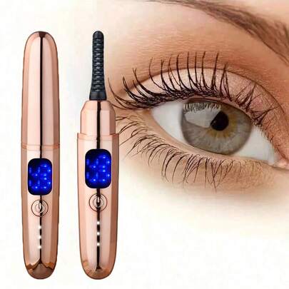 新款电动睫毛夹，三档温度可调，300mAh大容量电池，15秒快速加热，持久卷翘，带电量指示灯，女士佳礼
