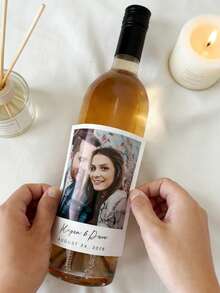 10pcs Customized Photo Wine Label,Custom Wine Label, Customize Photo And Text Wedding Gift, Proposal Gift, Couple Engagement Gifts, Birthday Wine Label, Birthday Wine Stickers ﻿ - Multicolor - View 6