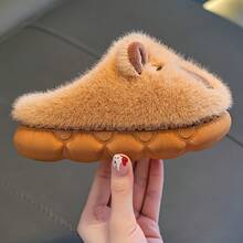 ¡Recomendado [Zapatos de Peluche Capybara] Zapatillas de Felpa con Diseño de Capybara para Niños y Niñas, Adecuadas para Bebés y Niños Pequeños, Uso en Interiores, Zapatos de Peluche Antideslizantes para Invierno. ¡Top de Temporada! - Color café oscuro - Ver 8