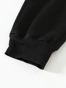 Disney Mickey Mouse "Pop-Art Collage" Kids Black Tracksuit, Vibrant Multi-Color Print, Cozy Crewneck Sweatshirt, Elastic Joggers, Ideal For Fall & Winter, Playful & Stylish, Unisex - Black - View 4