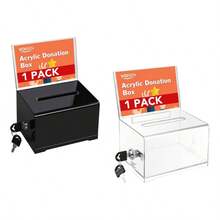 Acrylic Lockable Donation Box, Customized Fundraising Box, Heart-Shaped Donation Box, Merit Box, School Company Opinion Voting Box - Multicolor - View 5