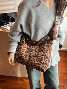 1个YouBei麂皮大容量腋下包，女士单肩斜挎包（带小袋），适合女孩、女士、大学生、年轻职业人士和上班族，非常适合工作、商务、通勤和上学使用。 - 棕色 - 查看 5