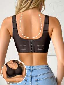 3-Piece Seamless Breathable Wireless Sports Bra For Women - Full Coverage Design, Anti-Slip Material, With Lifting And Support Functions, Comfortable To Wear, Ribbed Details, Made Of Nylon And Elastic Fiber Blend, Hand Wash. Elegant Solid Color Design. - Nhiều màu - Xem 4
