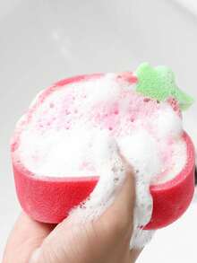 1/4pcs Fruit Pattern Thickened Cleaning Sponge, Multifunctional Stain Removal And Dishwashing Sponge. Cleaning Tools, Household Cleaning Personal Protective Equipment. Convenient And Practical - Sponge Wipe - View 4