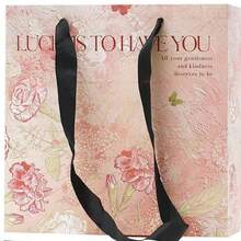 Oil Painting Handbag, Square Flower Bouquet Wrapping Hug Bag, Multi-Functional Large Capacity Handbag, Gift Packaging Bag, Wedding, Party, Holiday Gift Bag Packaging - Multicolor - View 13