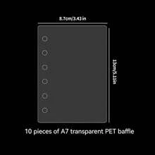 10pcs/Bag A6/A7/M5 Sticker Book Refill Pages, Thick Hard Cover Sticker Notebook Refills, Sticker Notebook Dividers, PP Material, Suitable For Sticker Books, Notebooks, Budget Planners, Scrapbooking, Crystal Bubble Stickers, Back To School Supplies, Student & Office Supplies, Christmas & New Year Gifts - Clear - View 11