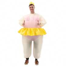 1pc Inflatable Heart-Themed Costume, Unisex Ballet Costume - Unique Inflatable Outfit Suitable For Halloween, Carnival, Christmas And Various Events/Parties - Pink Ballet - View 3