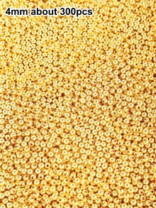 3/4/6/8毫米金色银色圆珠，CCB散珠，用于珠宝制作，DIY手链、项链、耳环等珠宝制作材料 - CCB Beads - 查看 16