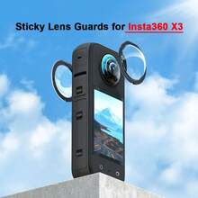2pcs Camera Lens Protector Film, Suitable For Insta360 X5 X3 X4 Air X4Air, Made Of PC Material, Anti-Scratch, Action Camera Accessories - Black - View 3