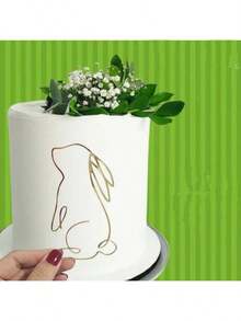 1 pezzo/3 pezzi/6 pezzi Decorazioni per torta in acrilico a forma di coniglio di Pasqua, decorazioni per torte per feste di Pasqua - Multicolore - Visualizzare 3