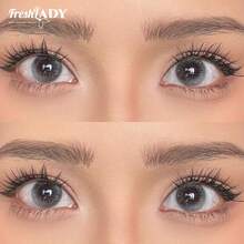 FRESH LADY 1 Paio di Lenti a Contatto Cosmetiche Freshlady, Diametro 14,20 mm, Uso Annuale, Colore Grigio, Lenti a Contatto Circolari Naturali Stile Misto, Trucco per Occhi, Adatte per Lavoro, Scuola, Uso Quotidiano, Feste, Regalo per Amici - 0 - Visualizzare 7