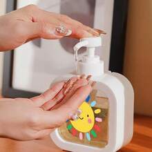 1 bình đựng xà phòng dễ thương với thiết kế mặt trời cười và cá cầu vồng, thích hợp cho phòng tắm, nhà bếp, phụ kiện bồn rửa, đựng nước rửa chén, xà phòng, nước rửa tay, sữa tắm, chai đựng sữa dưỡng thể sáng tạo. - Mặt trời hoạt hình - Xem 5