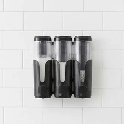 三合一耐用壁挂式皂液器收纳盒，适用于厨房和浴室