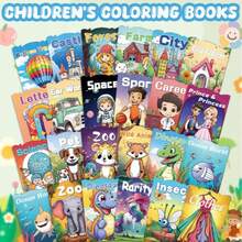 5-Pack Children's Cartoon Coloring Books Set - Zoo, Dinosaur, Insect, Underwater World And Unicorn Themes | 60 Patterns, Suitable For 3+ Years Old Boys And Girls | Perfect Educational Gift For Birthday, Christmas And Halloween | Cultivate Creativity And Imagination Through Diverse Combinations | Preschool Fun - Multicolor - View 1