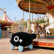 Dandy's World Plush Holiday Stuffed Figure Pillow - Christmas, Halloween, Easter Gift For Video Game Fans, Room Decor With Bonus Sticker Set | Soft Plush Toy, Stuffed Animal, Cuddly Collectible - 黑色 - 查看 3