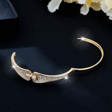 1 chiếc vòng tay Zirconia lấp lánh, thiết kế nơ xinh xắn, món quà lý tưởng cho bạn gái/bạn thân. - vòng đeo tay - Xem 6