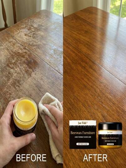 Natural Beeswax Furniture Polishing Agent, Deep Action Grime Remover & Surface Brightener, Instantly Restores Brilliant Shine To Dull Wood, Professional Refurbishing Tool.Natural Beeswax Furniture Polish - Multi-Surface Wood Care Agent - Deep Nourishing Wood Protector - Home Maintenance Tool