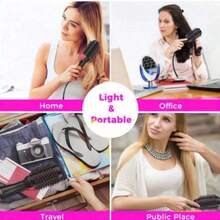 Hair Dryer Hot Air Brush Styler And Volumizer Electric Ion Blow Dryer For All Hair Types Straightener Curler Comb Roller One Step Operation Black With Red Compression Wave Curling Iron, Convenient & Comfortable Styling, Negative Ion Hair Curler, Comfortable Grip Curling Iron - 查看 5
