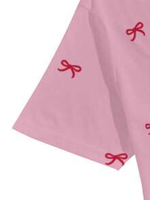 Pink Bow T-Shirt - Sweet Y2K Style For Everyday Occasions - 彩色 - 查看 4