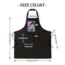1 Piece Heavy-Duty Polyester Apron - Black With Front Pocket - Easy-To-Clean Chef Apron, Suitable For Home Cooking, Restaurants, Bakeries, And Catering Services - Ideal For Professional And Amateur Chefs, Food Apparel, Casual Kitchen Gear, Practical Kitchen Supplies - AZX0001 - 查看 5