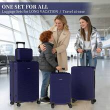 YSTYLE Set Of 4 ABS Hardside Trolley Suitcases For Travel With TSA Lock - Royal Blue - View 2