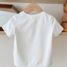 Boys' And Girls' Fire Truck Print T-Shirt, 100% Cotton - White - View 2