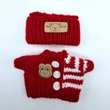 [Apparel Only] 1st & 2nd Generation Hanging Doll Clothes: Knitted Sweater, Hat, Scarf, Small Bag, Accessories - Multicolor - View 7