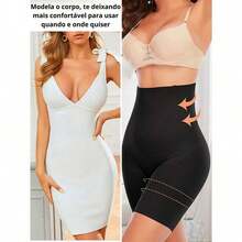Cinta Shorts Modeladora 2 Barbatanas de AÇO Compressão Premium Efeito de Emagrecimento - Multicolorido - Visão 10
