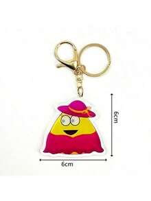 1pc Cute Kawaii My Pet Alien Pou Emoticon Keychain, Fan Gift - Multicolor - View 10