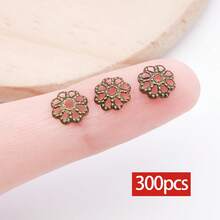 300颗珠帽 花形珠帽 隔珠 合金珠帽 吊坠帽 耳环手链项链首饰DIY工艺品制作 - 彩色 - 查看 11