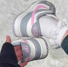 Nike Women's DUNK LOW NEXT NATURE Sports Casual Shoes - White/Gray - View 10