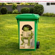 1PPrank 青蛙马桶垃圾桶贴纸 防水PVC垃圾桶趣味户外贴纸 - A - 查看 7