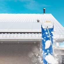 COSTWAY 170-750CM Adjustable Snow Roof Rake Snow Cleaning Tool Lightweight Roof Rake, Blue - A - View 8