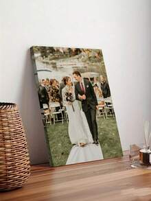 1幅定制照片帆布画，情侣墙画，可定制照片，可定制木框帆布墙画 - 个性化家庭肖像和动态照片，印刷，适合客厅、卧室或家庭办公室装饰，温馨房间点缀，高品质复制画，带框帆布墙画，情人节礼物，墙面装饰，房间装饰，定制海报 - 彩色 - 查看 6