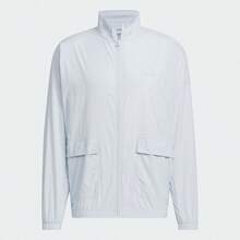 Adidas 阿迪达斯男士休闲夹克，梭织立领宽松休闲运动夹克 - 淺藍色 - 查看 4