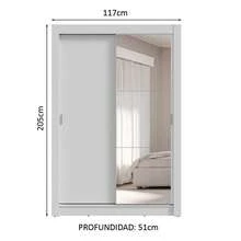 Ropero Closet Madesa Vivare Plus 2 Puertas 1 Espejo Color Blanco - Blanco - Ver 3