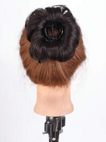 Bun-Style Synthetic Wig With Clip-On Hair Clip, Bow-Tie Wig, Suitable For Everyday Wear. - Multicolor - View 13