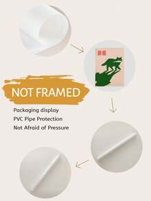 1pc Cat With A Fish Dark Green Poster, Funny Cat Wall Art, Wall Print, Funny Kitten Art, Japanese Aesthetic Artwork, Japandi Art Print, No Frame - Animal - View 7