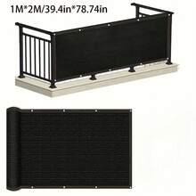 Toldo de privacidad para balcón | 90% de sombreado solar y protección UV, a prueba de viento y polvo, adecuado para balcón, jardín, patio, piscina al aire libre, disponible en varios colores - 1 pieza de cualquier color - Ver 16
