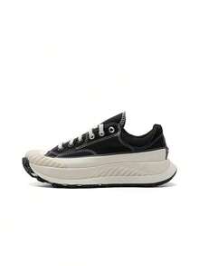 Converse 匡威 Chuck 70 AT-CX 帆布皮革复古休闲运动鞋，耐穿低帮休闲鞋，男女通用白色和黑色 - 白黑色 - 查看 20
