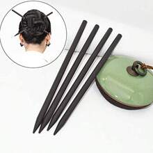 10 Pcs Hair Sticks Wood Hair Chopsticks Chinese Retro Hairpins Handmade Hair Pins Headdress Hair Accessories For Women Hair DIY Accessory - -黑色的- - 查看 6