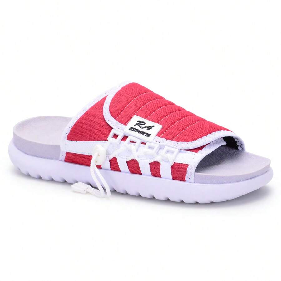 Asuna 3.0 Casual Polyester Lace-Up Outdoor Slippers - 紅色與白色 - 查看 1