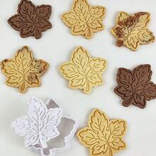 Autumn Pastry Pressed Mold Maple Leaf Shape Cookie Cutter Botany Biscuit Stamp 3D Baking Tool Accessories DIY Cake Kitchenware Back To School - View 3
