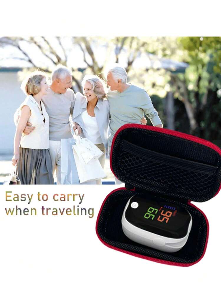 Fingertip Pulse Oximeter, Portable Pulse Oximeter, Blood Oxygen/Heart Rate Monitor For Sports And Home Use, Requires 2 AAA Batteries (Not Included) - Black - View 3