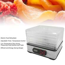 Deshidratador de alimentos de frutas, secador eléctrico de alimentos, con cronómetro digital ajustable y temperatura - Tipo de Enchufe A USA (110-127V) - Ver 3