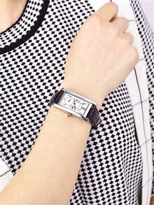 REBIRTH 1pc Women's Retro Leather Belt Fashion Versatile Casual Watch, Suitable For Daily Wear - one-size - View 8