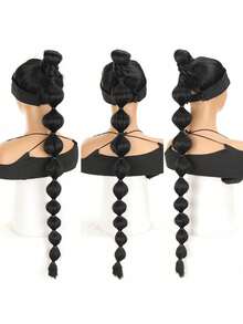 30 Inch Women's Wig Lantern Bubble Ponytail Curly Wig High Ponytail - Multicolor - View 7