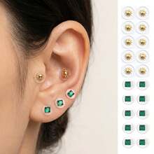 Bolas de acupresión para la oreja, terapia de acupuntura auricular, ayuda a relajar el Body y la mente, alivia el estrés, fácil de usar. - Multicolor - Ver 11